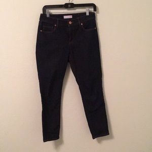 LOFT curvy skinny dark wash jeans